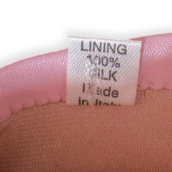 Vintage Light Pink Leather Gloves, Size M - Picture 8 of 8